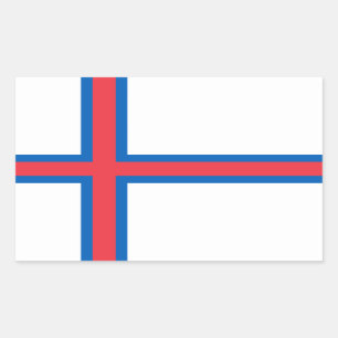 Sticker Rectangulaire Drapeau des îles Féroé