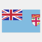Sticker Rectangulaire Drapeau des îles Fidji (Devant)