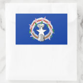 Sticker Rectangulaire Drapeau des îles Mariannes du Nord (Sac)