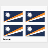Sticker Rectangulaire Drapeau des Îles Marshall (Feuille)