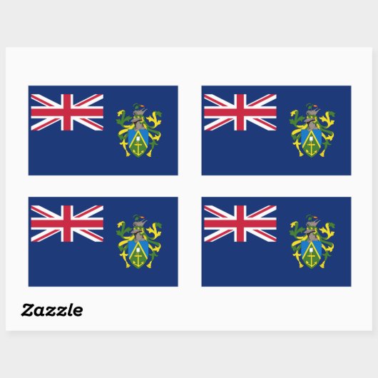 Sticker Rectangulaire Drapeau des îles Pitcairn (Feuille)