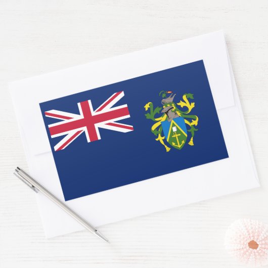 Sticker Rectangulaire Drapeau des îles Pitcairn (Enveloppe)
