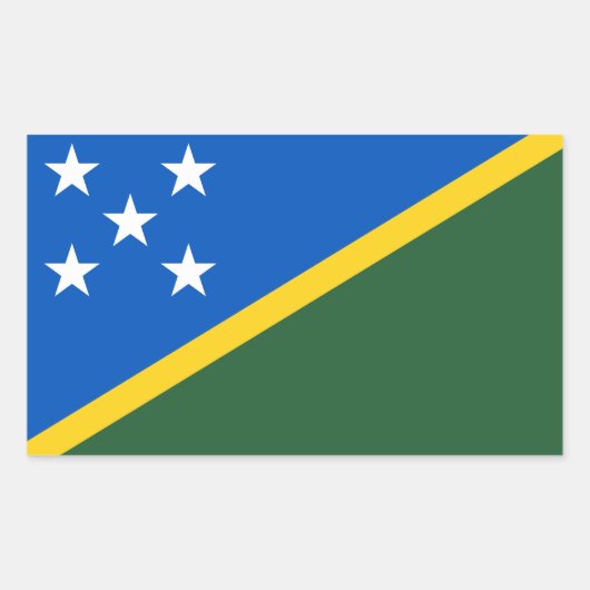 Sticker Rectangulaire Drapeau des Îles Salomon (Devant)