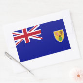 Sticker Rectangulaire Drapeau des Îles Turques et Caïques (Enveloppe)