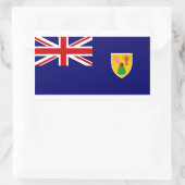 Sticker Rectangulaire Drapeau des îles Turques et Caïques (Sac)