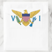 Sticker Rectangulaire Drapeau des îles Vierges américaines (Sac)