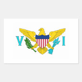 Sticker Rectangulaire Drapeau des îles Vierges américaines (Devant)