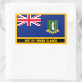 Sticker Rectangulaire Drapeau des îles Vierges britanniques (Sac)
