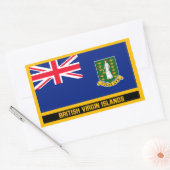 Sticker Rectangulaire Drapeau des îles Vierges britanniques (Enveloppe)