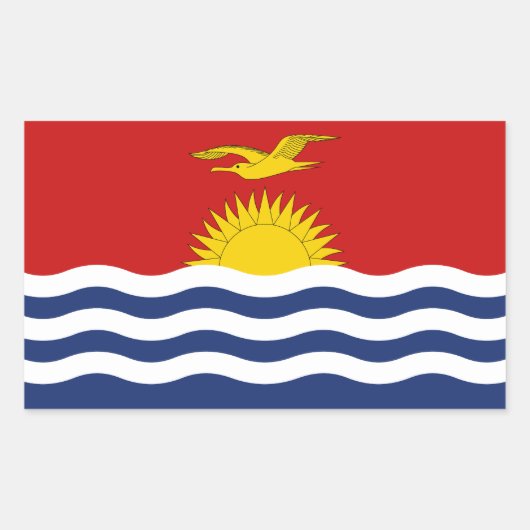 Sticker Rectangulaire Drapeau des Kiribati (Devant)