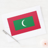 Sticker Rectangulaire Drapeau des Maldives (Enveloppe)