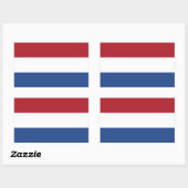 Sticker Rectangulaire Drapeau des Pays-Bas (Feuille)