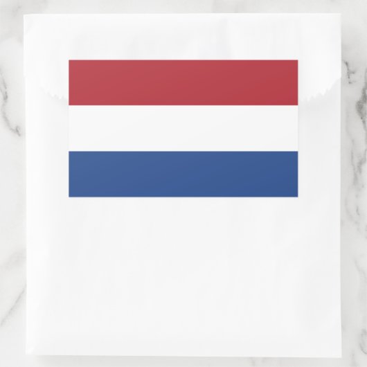 Sticker Rectangulaire Drapeau des Pays-Bas (Sac)