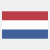 Sticker Rectangulaire Drapeau des Pays-Bas (Devant)