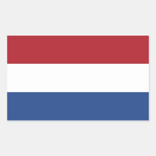 Sticker Rectangulaire Drapeau des Pays-Bas (Devant)