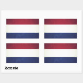 Sticker Rectangulaire Drapeau des Pays-Bas (Feuille)