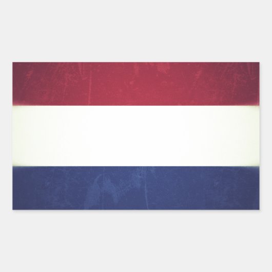 Sticker Rectangulaire Drapeau des Pays-Bas (Devant)