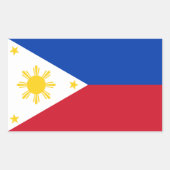 Sticker Rectangulaire Drapeau des Philippines (Devant)