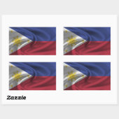 Sticker Rectangulaire Drapeau des Philippines (Feuille)