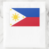 Sticker Rectangulaire Drapeau des Philippines (Sac)