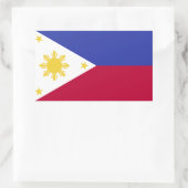Sticker Rectangulaire Drapeau des Philippines (Sac)