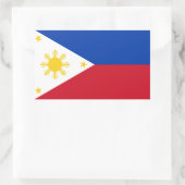 Sticker Rectangulaire Drapeau des Philippines Drapeau philippin (Sac)