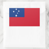 Sticker Rectangulaire Drapeau des Samoa (Sac)