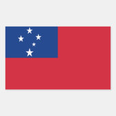 Sticker Rectangulaire Drapeau des Samoa (Devant)