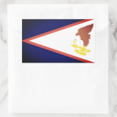 Sticker Rectangulaire Drapeau des Samoa américaines (Sac)