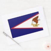 Sticker Rectangulaire Drapeau des Samoa américaines (Enveloppe)