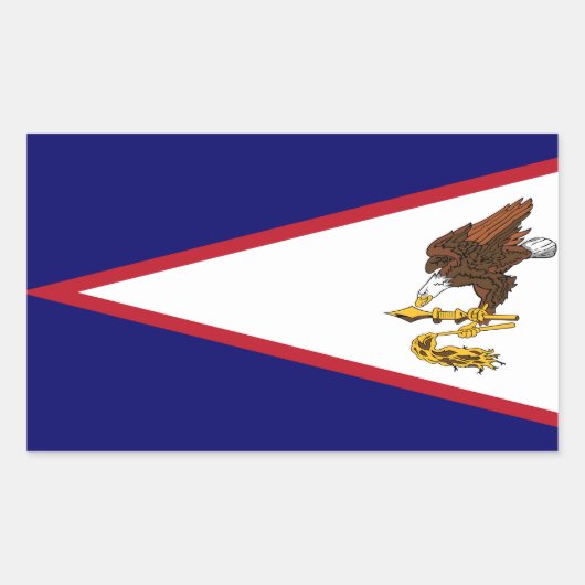 Sticker Rectangulaire Drapeau des Samoa américaines patriotiques (Devant)