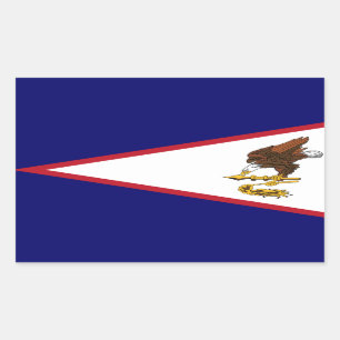 Sticker Rectangulaire Drapeau des Samoa américaines patriotiques