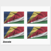 Sticker Rectangulaire Drapeau des Seychelles (Feuille)