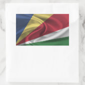 Sticker Rectangulaire Drapeau des Seychelles (Sac)