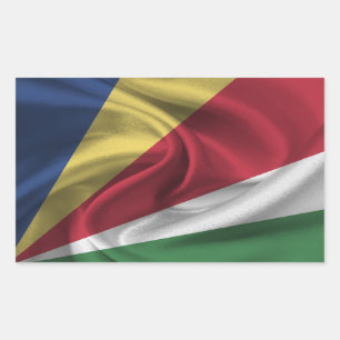 Sticker Rectangulaire Drapeau des Seychelles