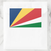 Sticker Rectangulaire Drapeau des Seychelles (Sac)