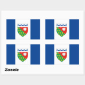 Sticker Rectangulaire Drapeau DES TERRITOIRES DU NORD-OUEST (Feuille)