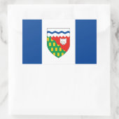 Sticker Rectangulaire Drapeau DES TERRITOIRES DU NORD-OUEST (Sac)