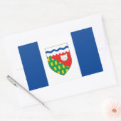 Sticker Rectangulaire Drapeau DES TERRITOIRES DU NORD-OUEST (Enveloppe)