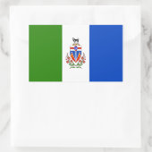 Sticker Rectangulaire Drapeau des Territoires du Yukon (Sac)