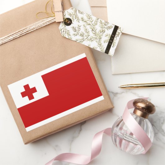 Sticker Rectangulaire Drapeau des Tonga (Cadeaux)