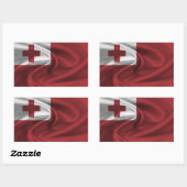 Sticker Rectangulaire Drapeau des Tonga (Feuille)