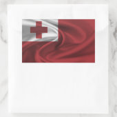 Sticker Rectangulaire Drapeau des Tonga (Sac)