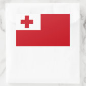 Sticker Rectangulaire Drapeau des Tonga (Sac)