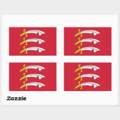 Sticker Rectangulaire Drapeau d'Essex (Feuille)
