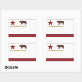 Sticker Rectangulaire Drapeau d'état de Californie (Feuille)