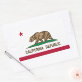 Sticker Rectangulaire Drapeau d'État de Californie (Enveloppe)