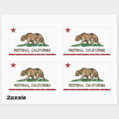 Sticker Rectangulaire Drapeau d'État de Californie (Feuille)