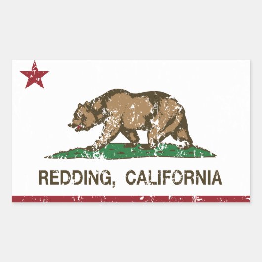 Sticker Rectangulaire Drapeau d'État de Californie (Devant)