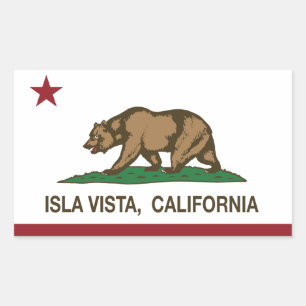 Sticker Rectangulaire Drapeau d'État de Californie Isla Vista